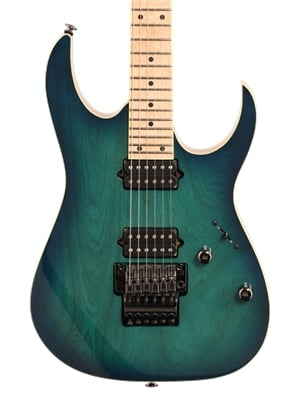 Ibanez Prestige RG652AHM Electric Guitar with Case Nebula Green Burst